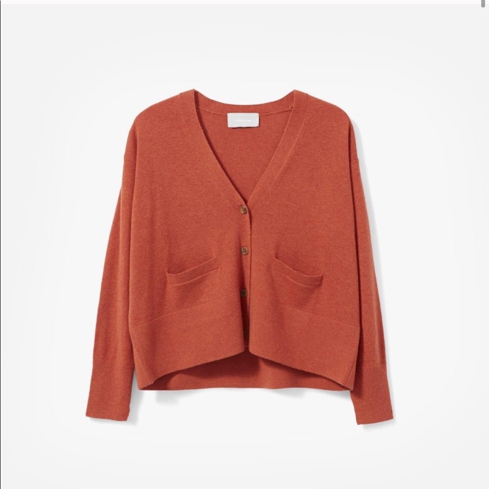 Everlane The Cashmere Square V-Neck Cardigan